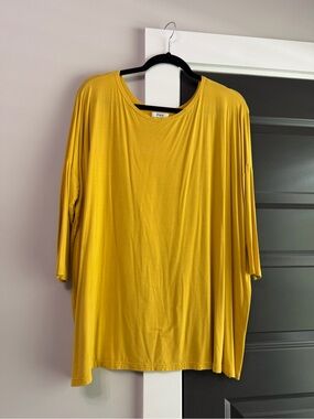 Piko 1988 Oversized Long Sleeve Top in Mustard